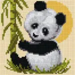 Kanwa z nadrukiem 15x15 PANDA (1007)