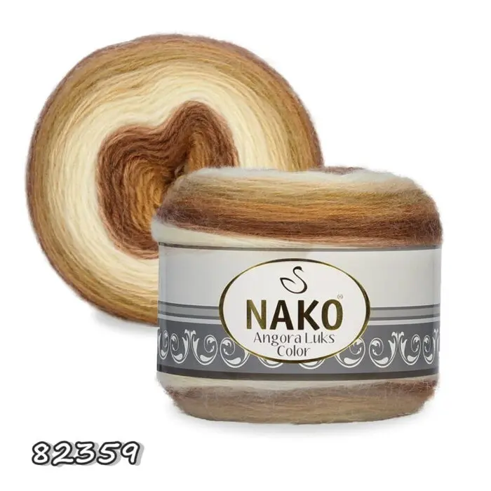 Włóczka NAKO ANGORA LUKS COLOR 150g/810m akryl + wełna + moher