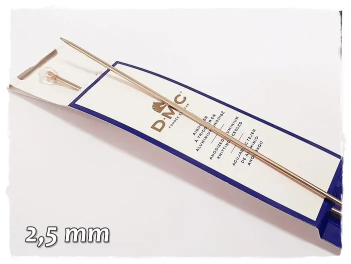 Druty proste DMC w kolorze RÓŻOWEGO ZŁOTA - od 2 do 15mm - obrazek 2