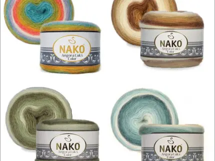 Włóczka NAKO ANGORA LUKS COLOR 150g/810m akryl + wełna + moher