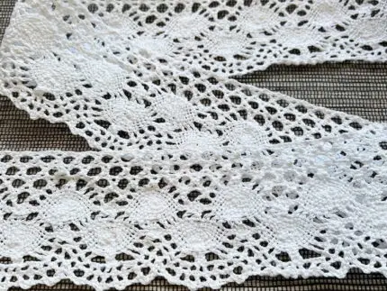 Koronka bawełniana 67mm BIAŁA (C214)