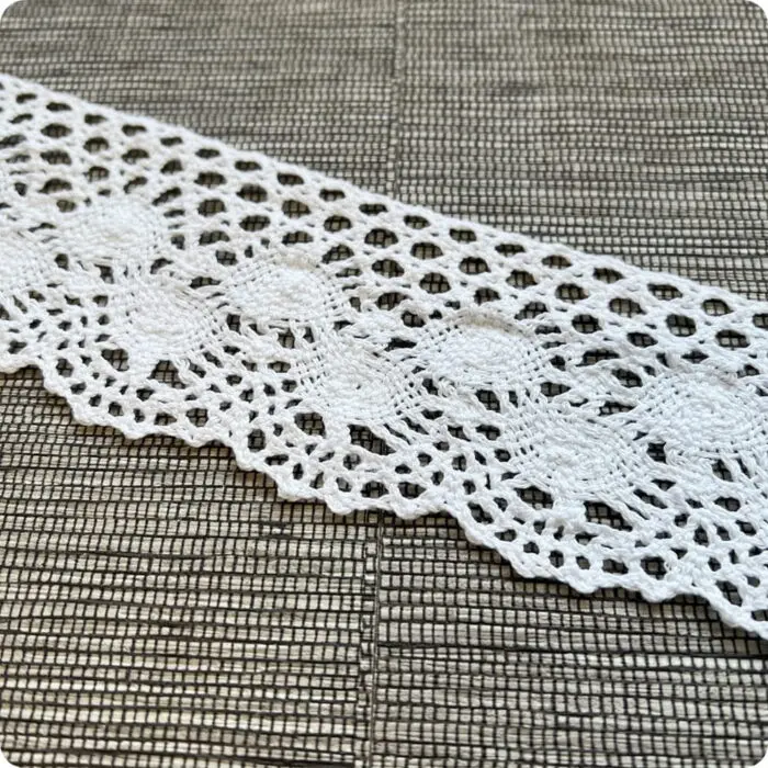 Koronka bawełniana 67mm BIAŁA (C214)