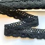 Koronka bawełniana 33mm CZARNA (C136)