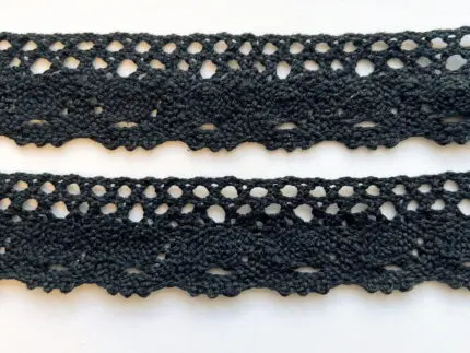 Koronka bawełniana 33mm CZARNA (C136)