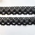 Koronka bawełniana 31mm CZARNA (S06)