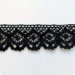 Koronka bawełniana 37mm CZARNA (S09)