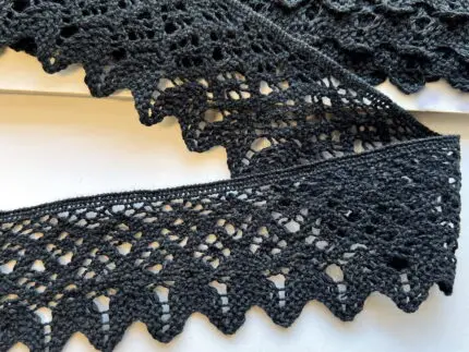 Koronka bawełniana 55mm CZARNA (S10)