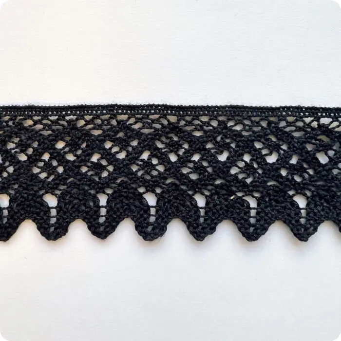 Koronka bawełniana 55mm CZARNA (S10)