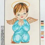 Kanwa z nadrukiem ANIOŁEK (6014)