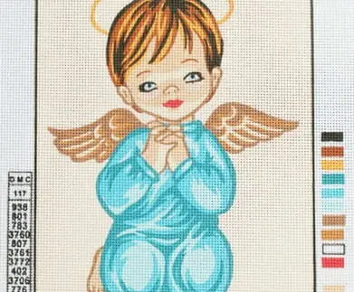 Kanwa z nadrukiem ANIOŁEK (6014)