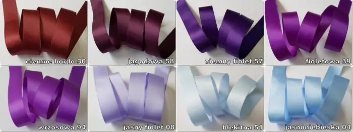 WSTĄŻKA SATYNOWA 25 mm DWUSTRONNA - SUPER JAKOŚĆ