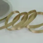 WSTĄŻKA SATYNOWA  8 mm DWUSTRONNA - CIEMNY BEŻ