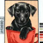 Kanwa z nadrukiem PIESEK (3271)