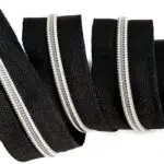 ZAMEK, TAŚMA SUWAKOWA CZARNO SREBRNA 5 mm + 1 suwak