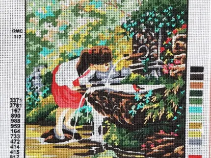 Kanwa z nadrukiem DZIEWCZYNKA (6290)