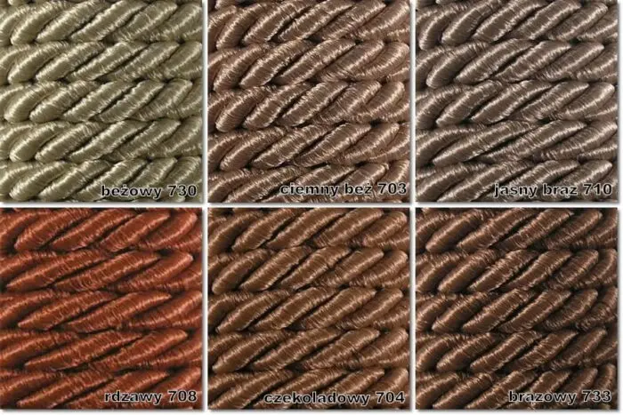 Sznurek ozdobny SKRĘCANY 7mm na metry