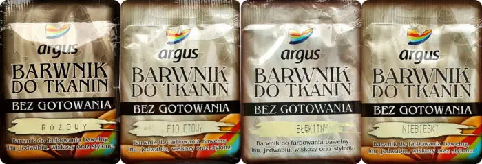 BARWNIK DO TKANIN, BEZ GOTOWANIA