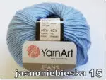 Włóczka Yarnart JEANS 50g/160m - bawełna + poliakryl