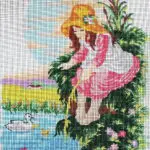 Kanwa z nadrukiem DZIEWCZYNKA (6287)