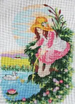 Kanwa z nadrukiem DZIEWCZYNKA (6287)