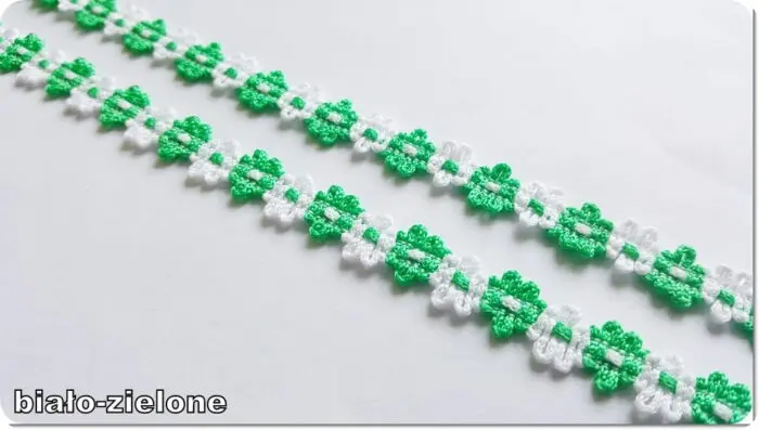 TAŚMA OZDOBNA KWIATKI Z DZIANINY 11 mm RÓŻNE KOLORY