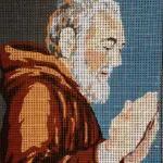 Kanwa z nadrukiem OJCIEC PIO (3100)