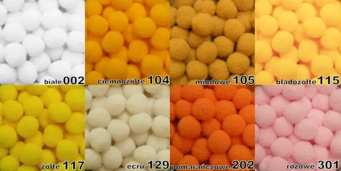 POMPONY 13 mm (P-05) 10 sztuk