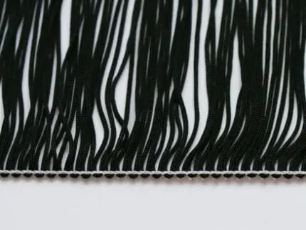 Frędzle wiskozowe ELASTYCZNE 15cm czarne - 0,5m