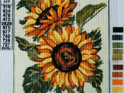Kanwa z nadrukiem SŁONECZNIKI (3042)