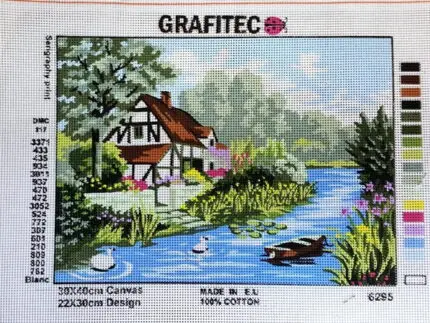 Kanwa z nadrukiem KRAJOBRAZ (6295)