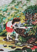 Kanwa z nadrukiem DZIEWCZYNKA (6290)