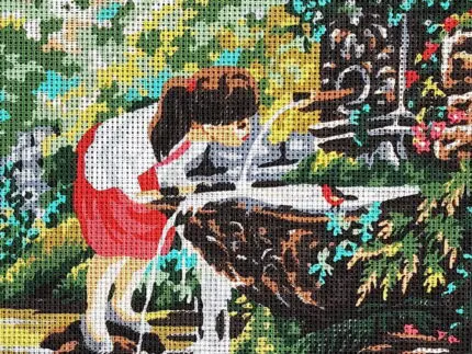 Kanwa z nadrukiem DZIEWCZYNKA (6290)