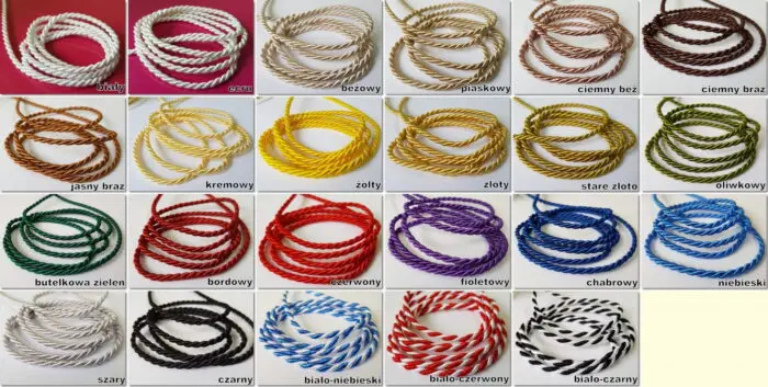Sznurek ozdobny SKRĘCANY 3,2mm/ na metry