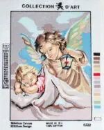 Kanwa z nadrukiem ANIOŁ STRÓŻ (6222)