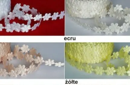 TAŚMA, KWIATKI ATŁASOWE 2 cm