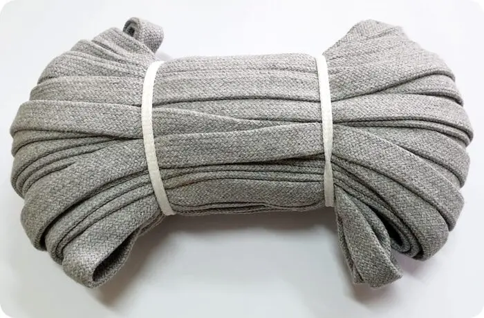 SZNUR PŁASKI BAWEŁNIANY 18mm SZARY opakowanie 25m