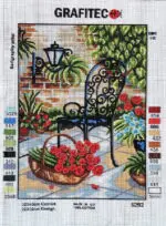 Kanwa z nadrukiem OGRÓD KWIATOWY (6292)