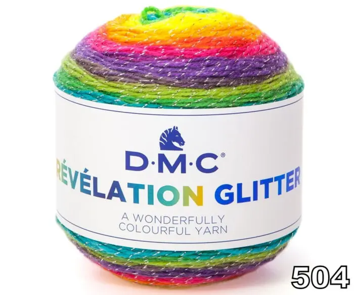 Włóczka DMC REVELATION GLITTER 150g/520m - akryl + wełna + nitka metalizowana