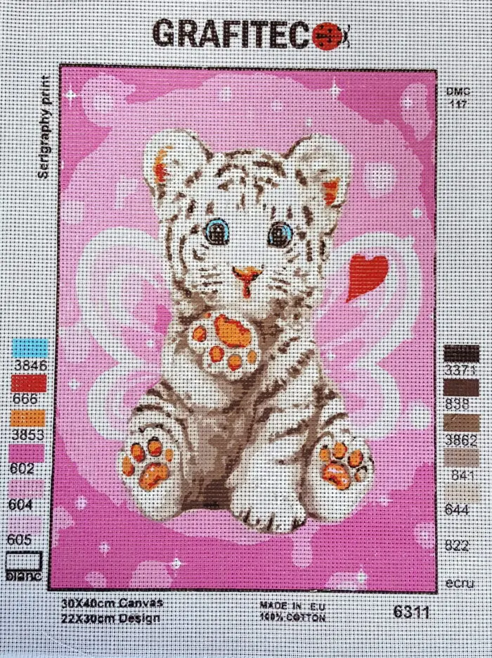 Kanwa z nadrukiem TYGRYSEK (6311)