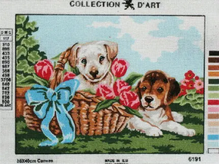 Kanwa z nadrukiem PIESKI (6191)