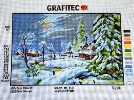 Kanwa z nadrukiem ZIMA (6294)