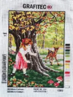 Kanwa z nadrukiem LEŚNE SPOTKANIE (6286)