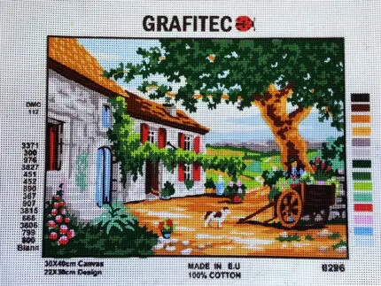 Kanwa z nadrukiem KRAJOBRAZ (6296)