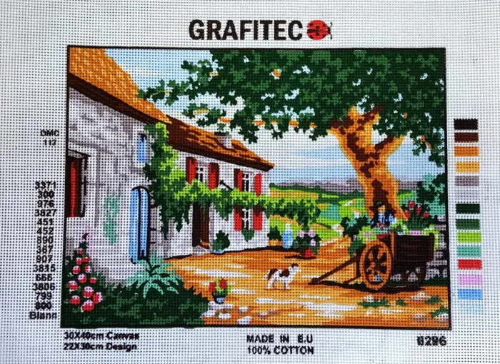 Kanwa z nadrukiem KRAJOBRAZ (6296)