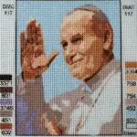 Kanwa z nadrukiem JAN PAWEŁ II (3300)