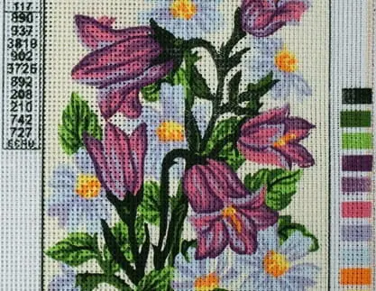 Kanwa z nadrukiem KWIATY (3041)