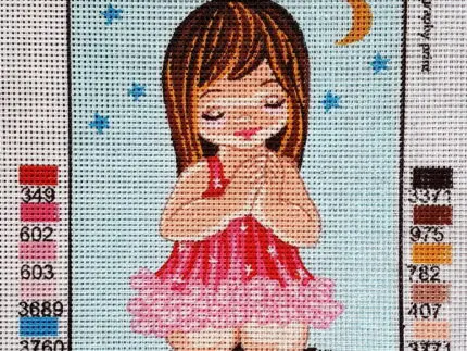 Kanwa z nadrukiem DZIEWCZYNKA (3302)