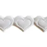 APLIKACJE NA TAŚMIE SERDUSZKA BIAŁE (wz.14)