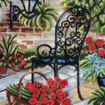 Kanwa z nadrukiem OGRÓD KWIATOWY (6292)