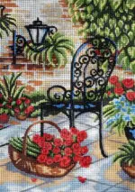 Kanwa z nadrukiem OGRÓD KWIATOWY (6292)